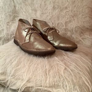 J. Crew Gold Leather Chukka Boot